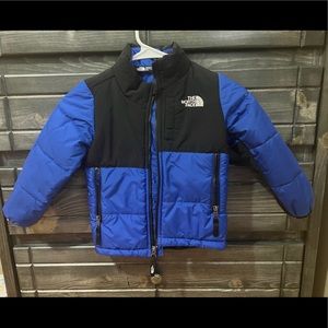 Black and Blue North Face Jacket 4T